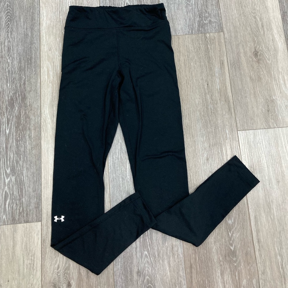 Under Armour Solid Black Workout Gym Leggings Skinny Fit Small